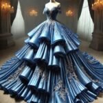DALL·E 2025-01-31 16.46.13 - A mesmerizing full-length blue ball gown displayed on a mannequin. The gown is an enchanting royal blue shade, crafted from luxurious satin and layere